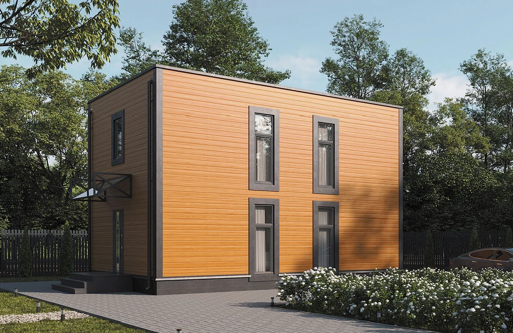 Двухэтажный модульный дом под ключ Быстровозводимый дом LIGHT 118